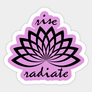 rise & radiate Sticker